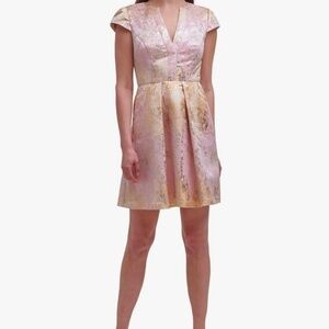 Pink Jacquard dress